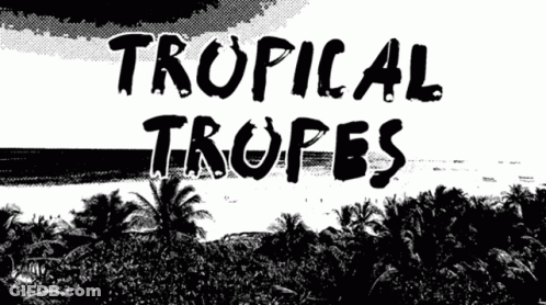 Black And White Palm Trees Tropical Tropes GIF