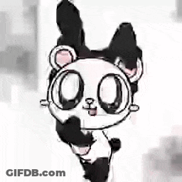 Black And White Panda Bear With Tongue GIF