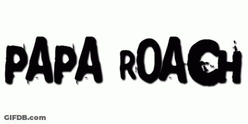 Black And White Papa Roach Logo GIF