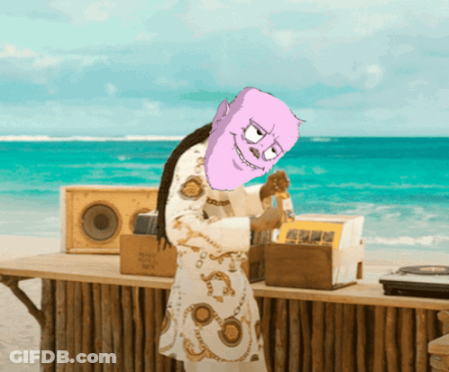 Black And White People Walking On Beach Holding Hands GIF