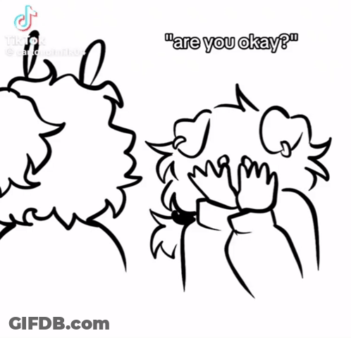 Black And White Person Glasses Are You Okay GIF