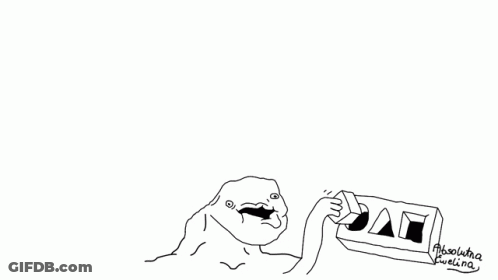 Black And White Person Holding Box With Absoluta GIF