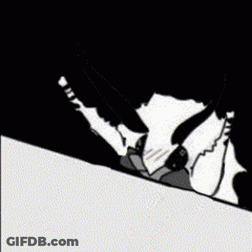 Black And White Person Holding Sword GIF
