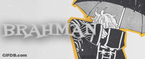 Black And White Person Holding Umbrella Brahman GIF