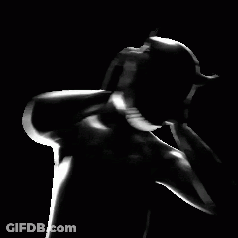 Black And White Person In Hat GIF