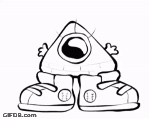 Black And White Person In Sneakers GIF