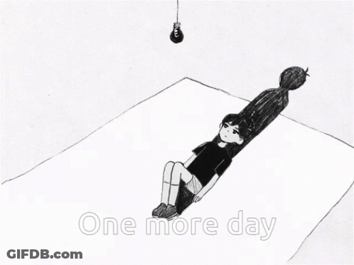 Black And White Person One More Day GIF