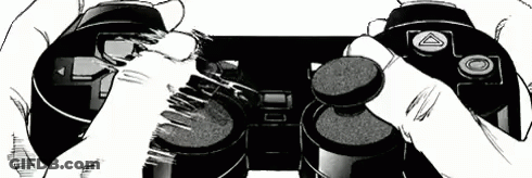 Black And White Person Playing Video Game Controller GIF