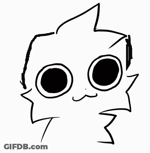 Black And White Person's Face With Big Eyes GIF