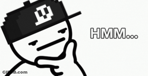 Black And White Person Saying Hmm GIF