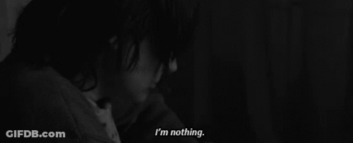 Black And White Person Saying I'm Nothing GIF