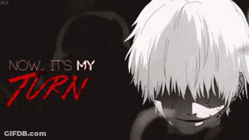 Black And White Person Saying Now It's My Turn GIF