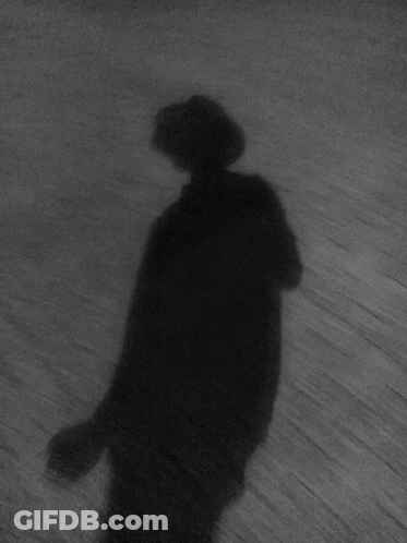 Black And White Person Shadow GIF