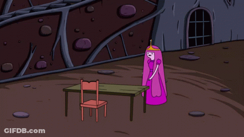 Black And White Person Sitting In Chair Mouth Open GIF