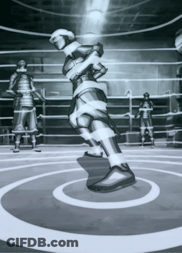 Black And White Person Standing In Ring GIF