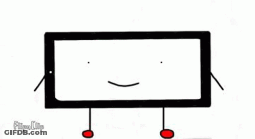 Black And White Person Standing On Red Object GIF