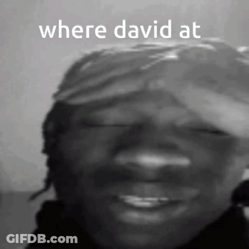 Black And White Person Where David At GIF