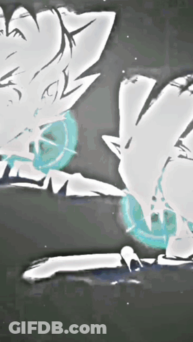 Black And White Person With Blue Circle GIF
