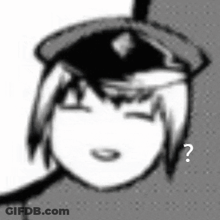 Black And White Person With Hat And Question Mark On Forehead GIF