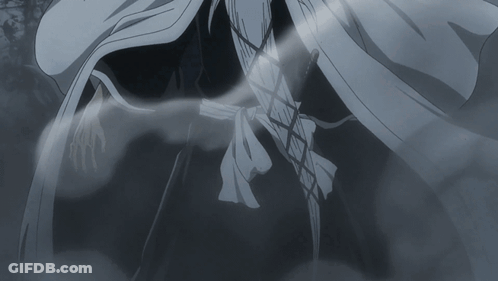Black And White Person With Long White Cape GIF