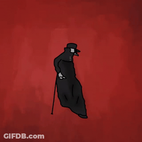 Black And White Person With Mask GIF