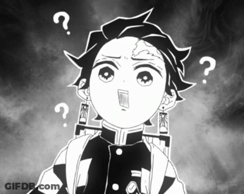 Black And White Person With Question Mark GIF