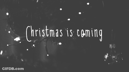 Black And White Photo Christmas Is Coming GIF