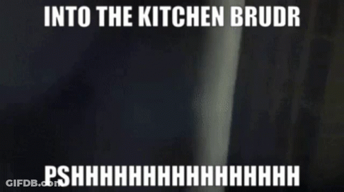 Black And White Photo Into The Kitchen Brudr GIF