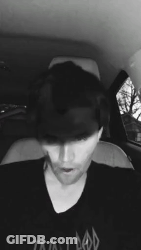Black And White Photo Man Face Heart I Love You GIF