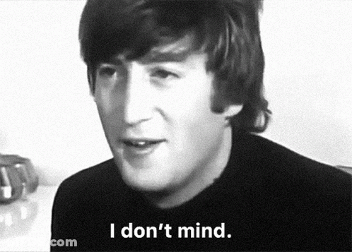 Black And White Photo Man Saying I Don't Mind GIF