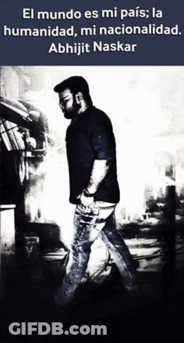 Black And White Photo Of Abhijit Naskar GIF