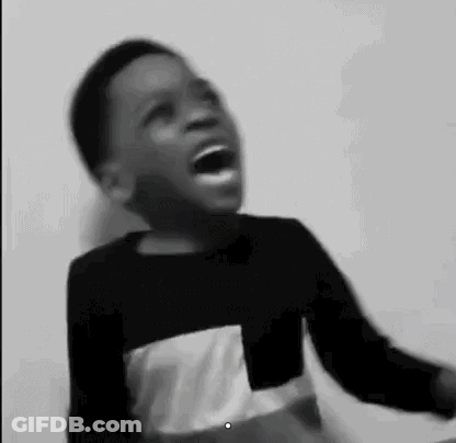 Black And White Photo Of Boy Making Face GIF