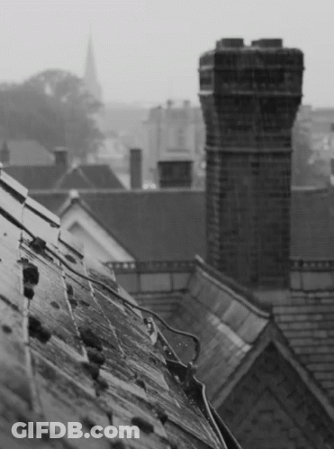 Black And White Photo Of Building Roof GIF