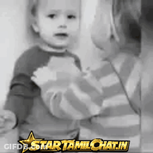Black And White Photo Of Child With Star Tamilchat.in GIF