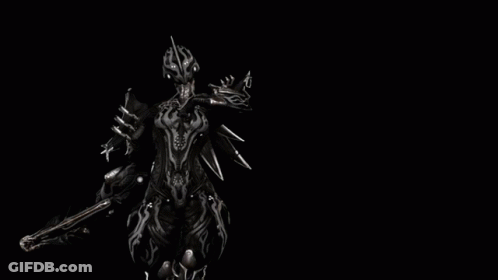 Black And White Photo Of Demon Statue Dancing GIF