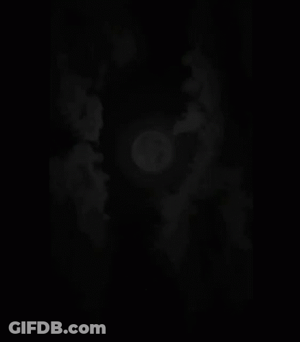 Black And White Photo Of Full Moon In Cloudy Sky GIF