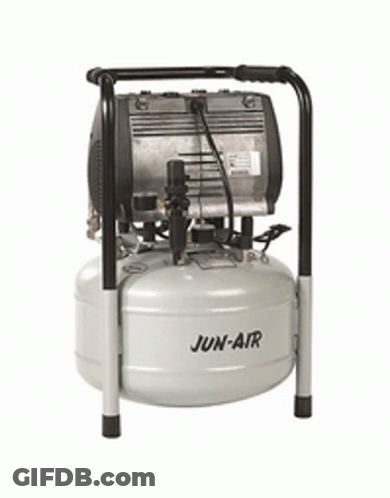 Black And White Photo Of Hydraulic Pump With Hose GIF