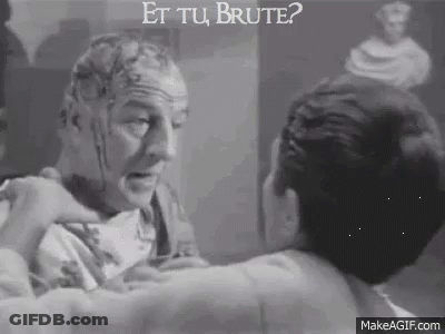 Black And White Photo Of Man And Woman Et Tu Brute GIF