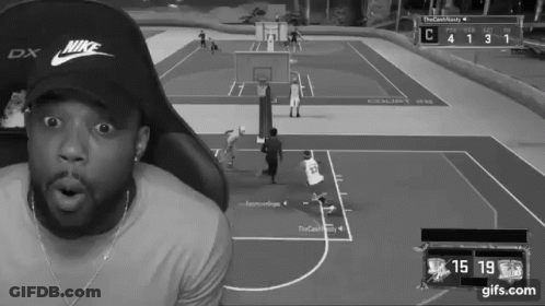 Black And White Photo Of Man Playing Video Game GIF