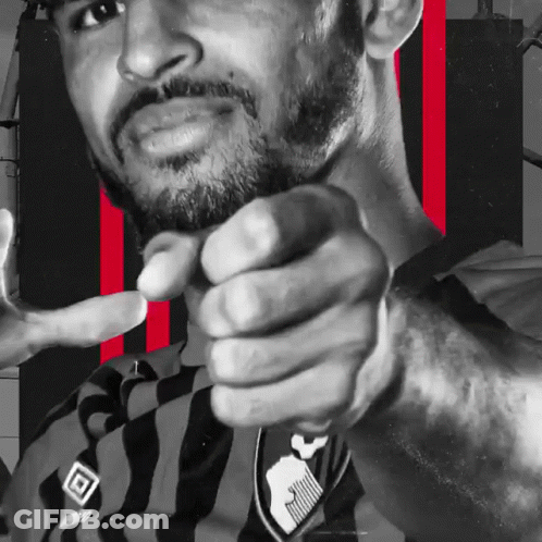 Black And White Photo Of Man Pointing GIF