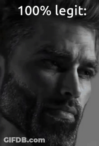 Black And White Photo Of Man Saying 100% Legit GIF
