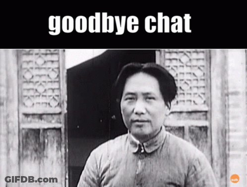 Black And White Photo Of Man Saying Goodbye Chat GIF