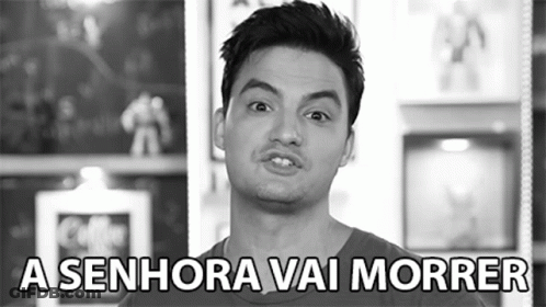 Black And White Photo Of Man With A Senhora Vai Morrer GIF