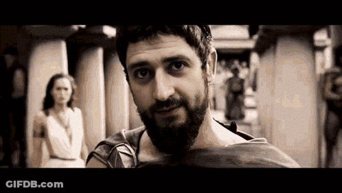 Black And White Photo Of Man With Beard And Woman GIF