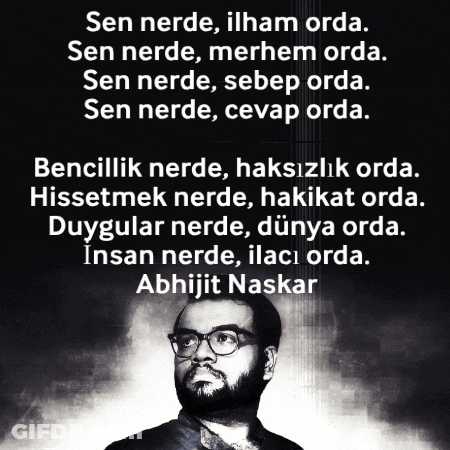 Black And White Photo Of Man With Glasses Quote Abhijit Naskar GIF