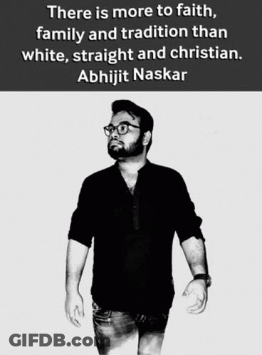 Black And White Photo Of Man With Quote By Abhijit Naskar GIF