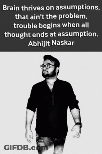 Black And White Photo Of Man With Quote By Abhijit Naskar GIF
