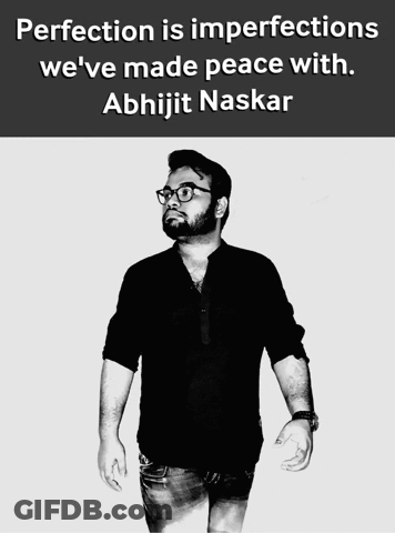 Black And White Photo Of Man With Quote From Abhijit Naskar GIF