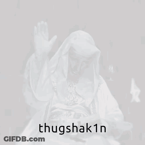 Black And White Photo Of Man With Thugshak1n GIF