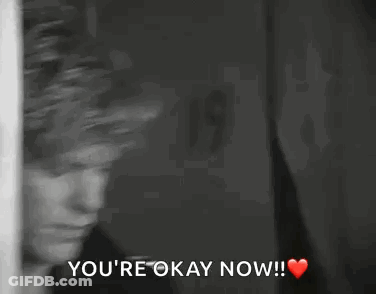 Black And White Photo Of Man With You're Okay Now GIF